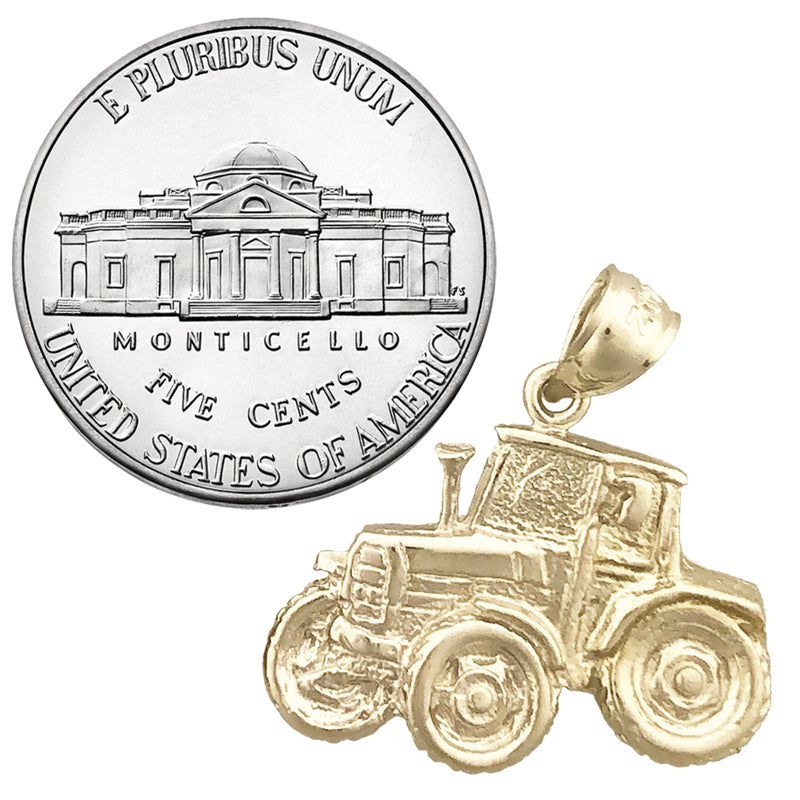 14K Gold Traktor-Anhänger