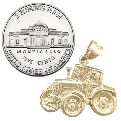 14K Gold Traktor-Anhänger