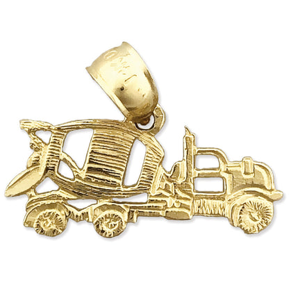 14K Gold Betonmischer-LKW Charm