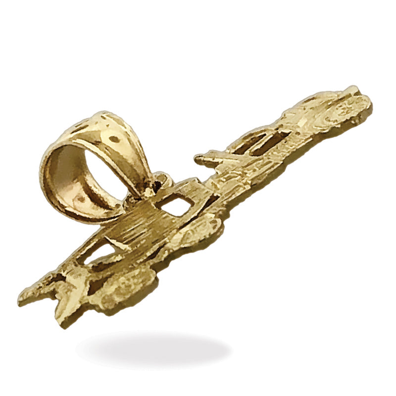 14K Gold Betonmischer-LKW Charm