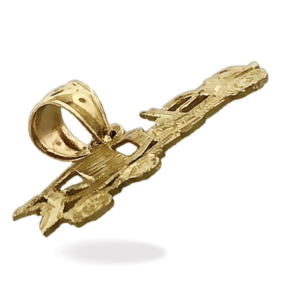 14K Gold Betonmischer-LKW Charm