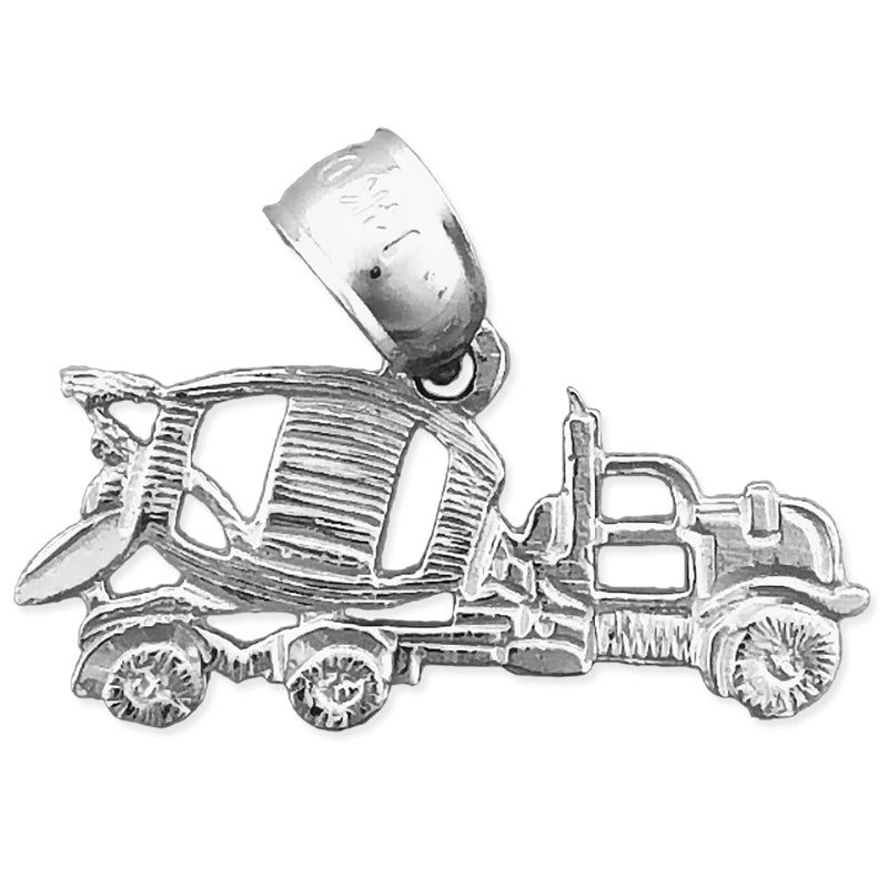14K Gold Betonmischer-LKW Charm