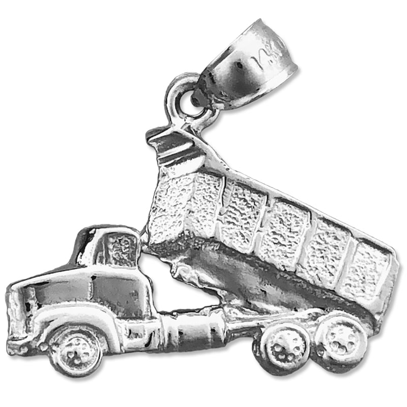 14K Gold Dump Truck Charm** **Deutsch:** 14K Gold Kipplaster-Charm