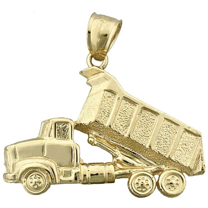 Bauarbeiter-Kipplaster-Anhänger aus 14K Gold