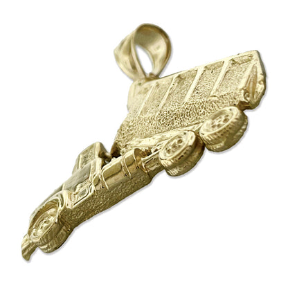Bauarbeiter-Kipplaster-Anhänger aus 14K Gold