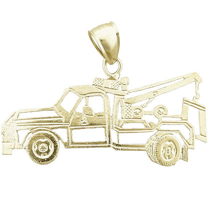 14K Gold Umrandeter Abschleppwagen-Anhänger