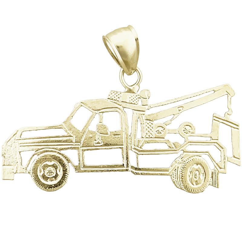 14K Gold Umrandeter Abschleppwagen-Anhänger