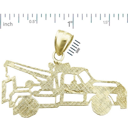 14K Gold Umrandeter Abschleppwagen-Anhänger