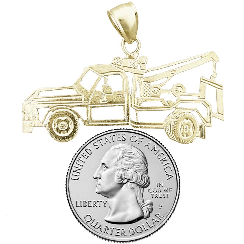 14K Gold Umrandeter Abschleppwagen-Anhänger