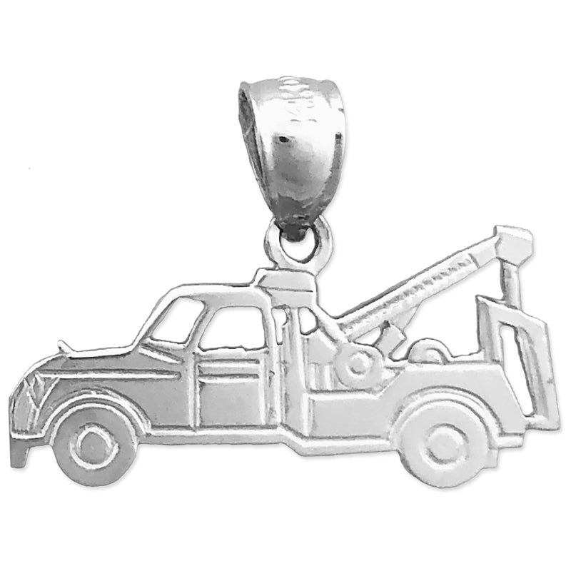 14K Gold Durchbrochener Abschleppwagen-Charm