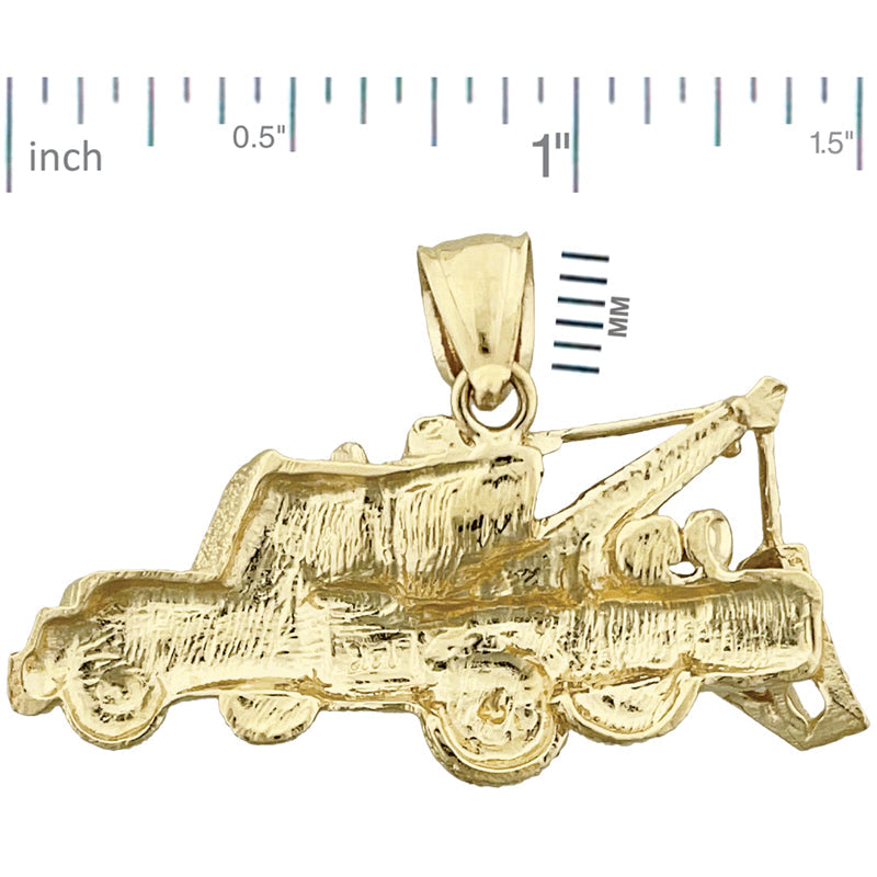 14K Gold Abschleppwagen-Anhänger