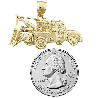14K Gold Abschleppwagen-Anhänger