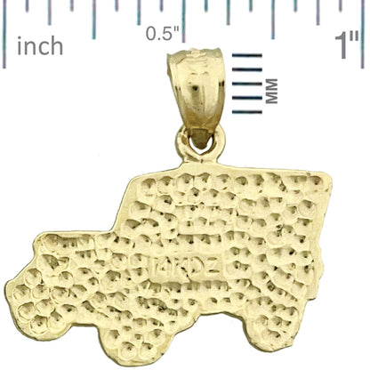 14K Gold Jeep-Charm mit Allradantrieb
