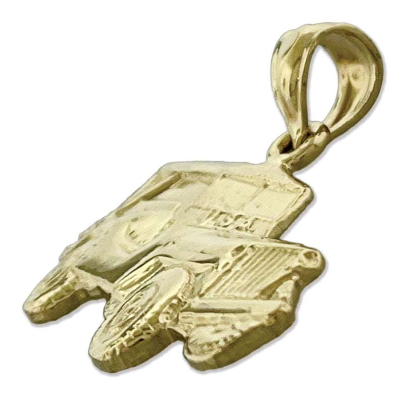 14K Gold Jeep-Charm mit Allradantrieb