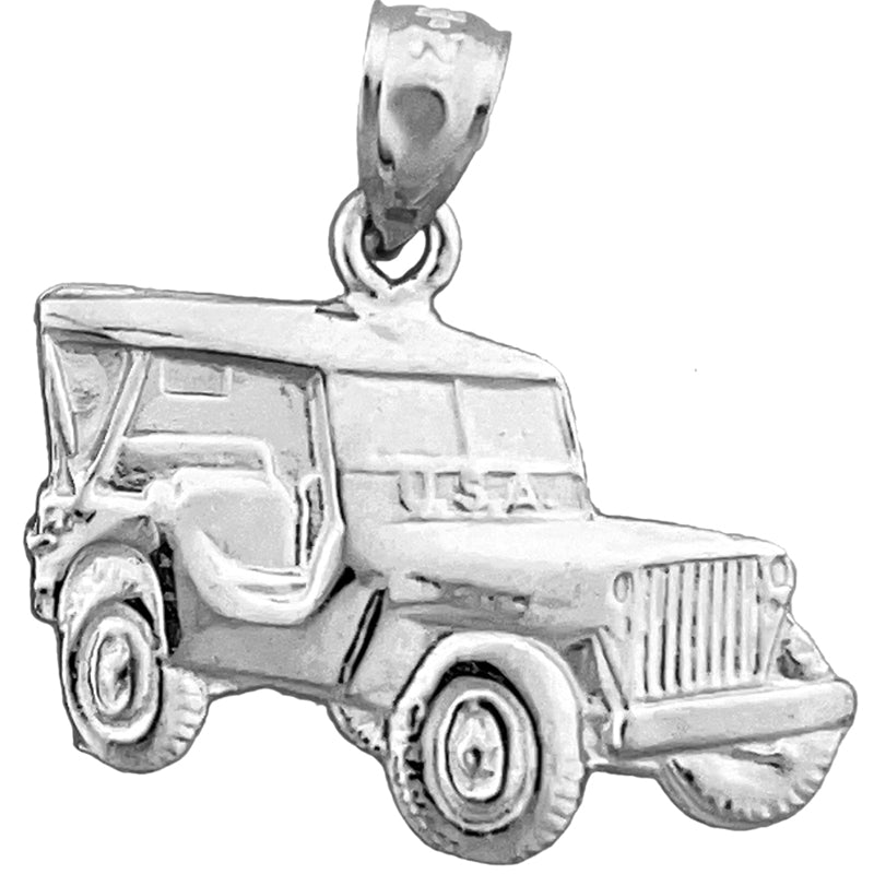 14K Gold Jeep-Charm mit Allradantrieb