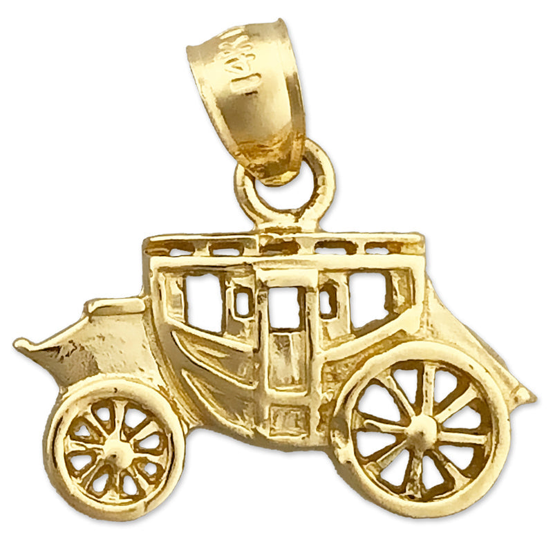 14K Gold Stagecoach-Charm