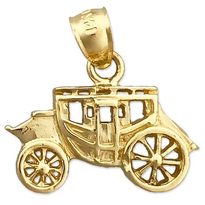 14K Gold Stagecoach-Charm