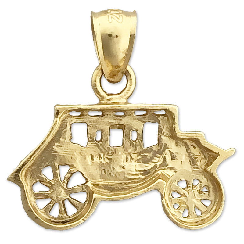 14K Gold Stagecoach-Charm