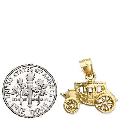 14K Gold Stagecoach-Charm