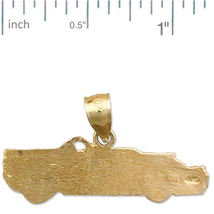 585 Gold Anhänger Klassisches Cabriolet