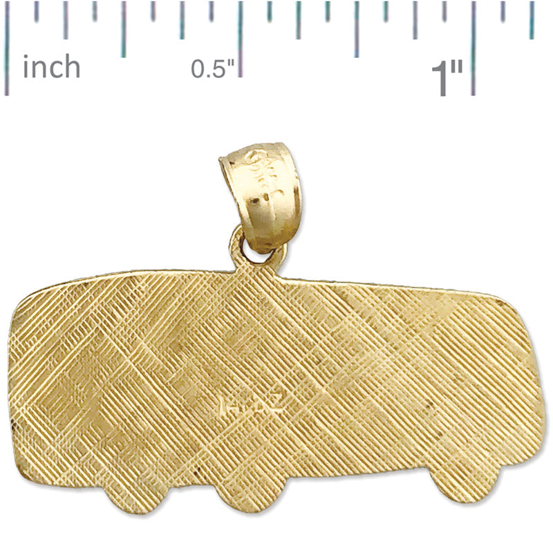 14K Gold Bus-Anhänger