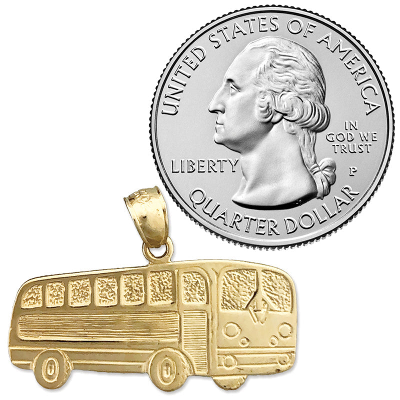 14K Gold Bus-Anhänger
