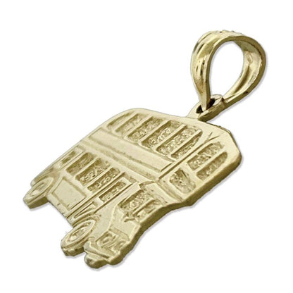 14K Gold Anhänger Doppeldecker-Bus