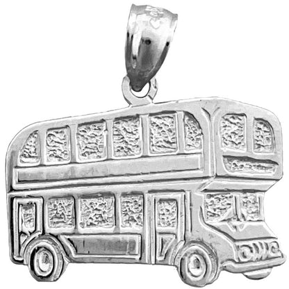 14K Gold Anhänger Doppeldecker-Bus