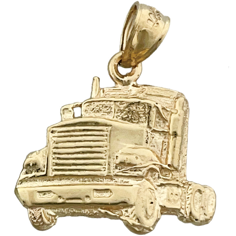 14K Gold 20 mm Sattelzugmaschine Charm
