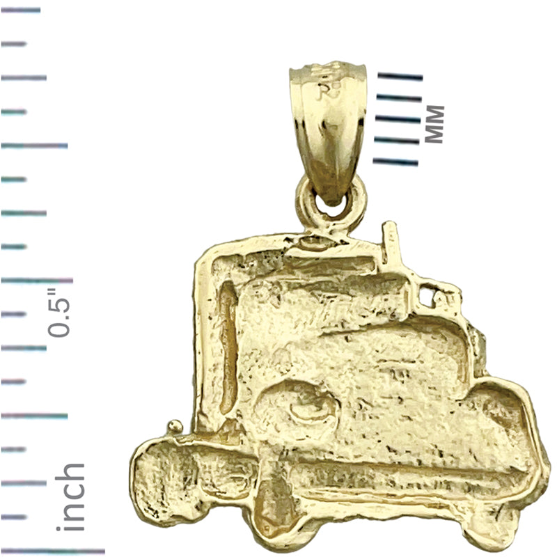 14K Gold 20 mm Sattelzugmaschine Charm