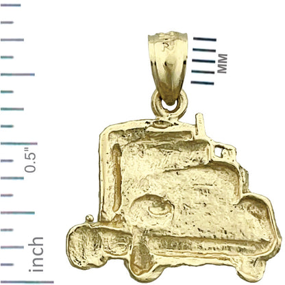 14K Gold 20 mm Sattelzugmaschine Charm