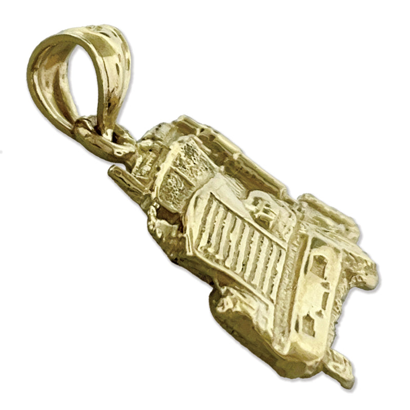 14K Gold 20 mm Sattelzugmaschine Charm