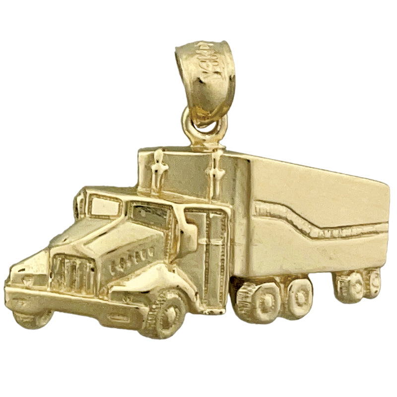 14K Gold Anhänger Sattelzugmaschine