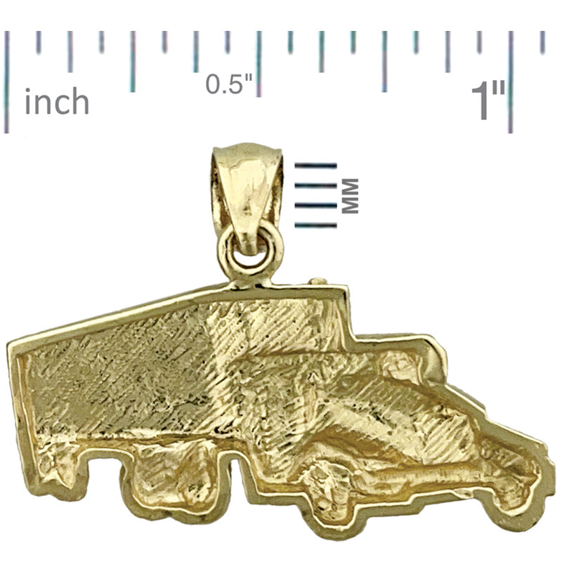 14K Gold Anhänger Sattelzugmaschine