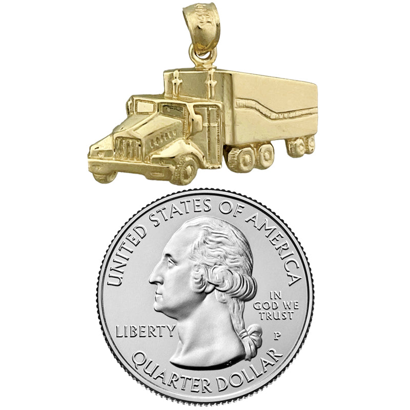 14K Gold Anhänger Sattelzugmaschine