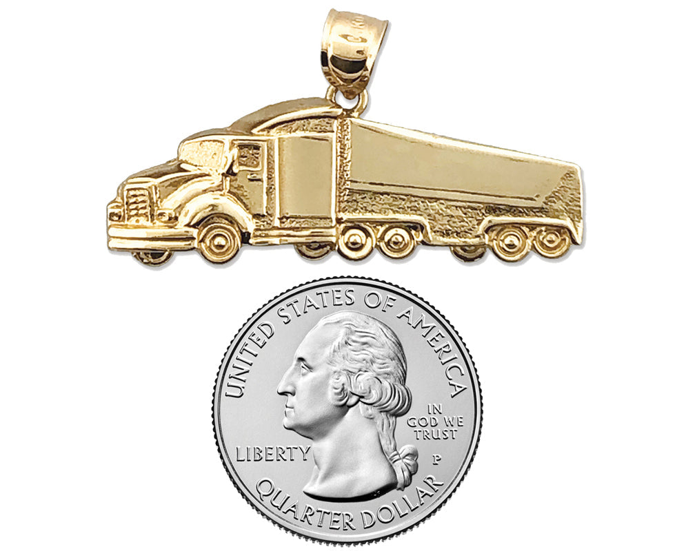 14K Gold Anhänger „18-Rad-Lastwagen