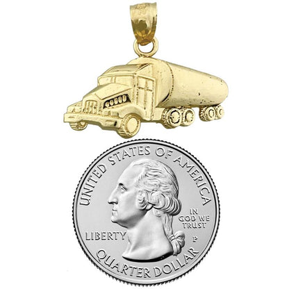 14K Gold Tank-Lastwagen-Anhänger