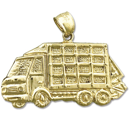 Massivgoldanhänger „Müllwagen" aus 14K Gelb- oder Weißgold