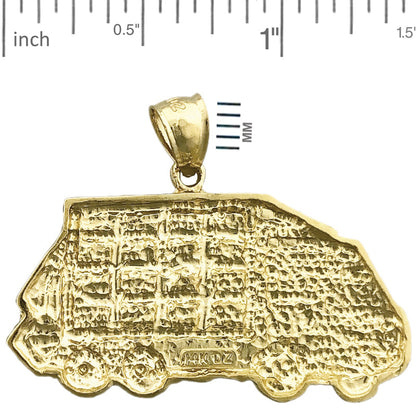 Massivgoldanhänger „Müllwagen" aus 14K Gelb- oder Weißgold