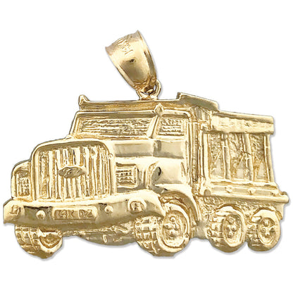 14K Gold Kipplaster-Anhänger, 33 mm