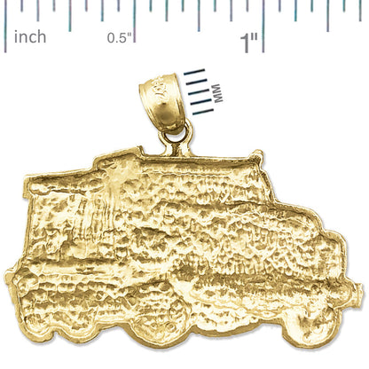14K Gold Kipplaster-Anhänger, 33 mm