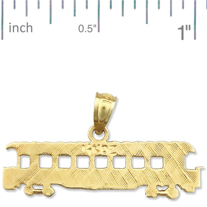14K Gold Trolley-Anhänger, lang