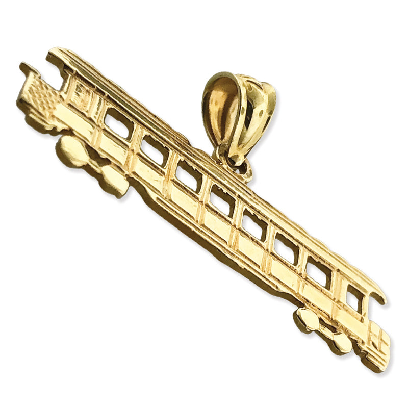 14K Gold Trolley-Anhänger, lang