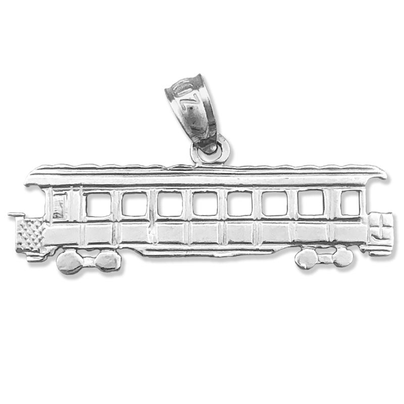 14K Gold Trolley-Anhänger, lang