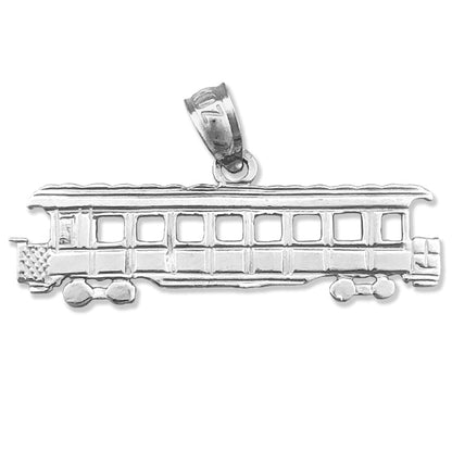 14K Gold Trolley-Anhänger, lang
