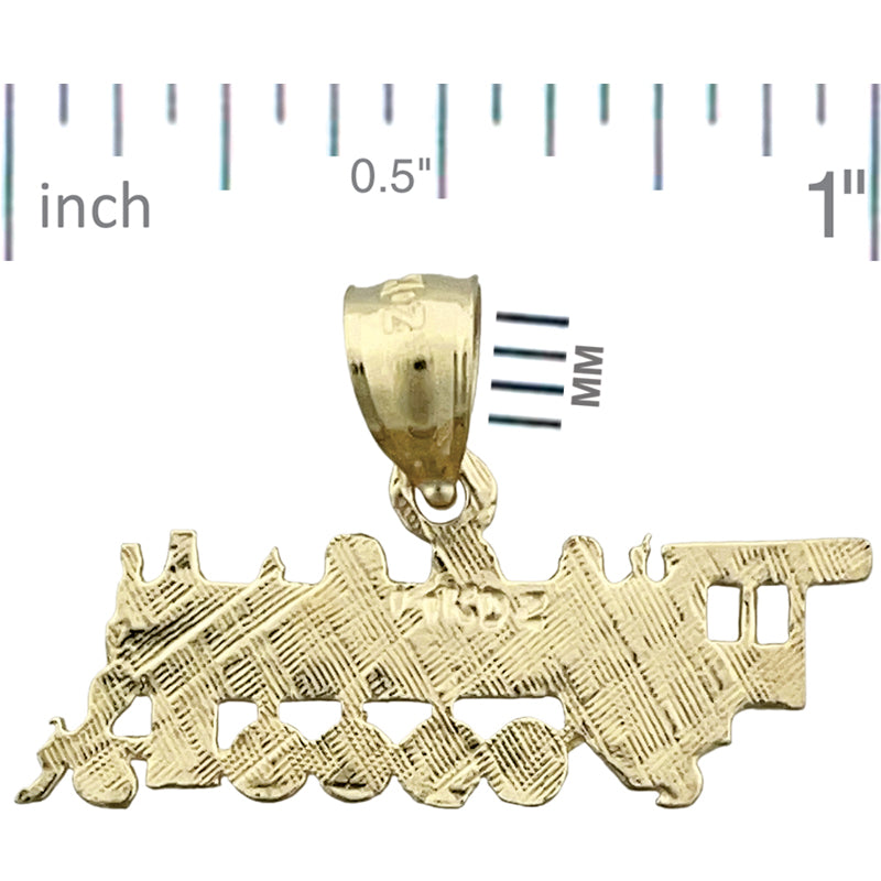 14K Gold Lokomotive-Zug-Charm