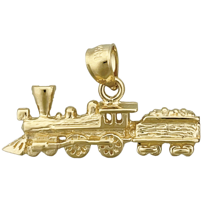 14K Gold Anhänger „Lokomotive mit Waggon“
