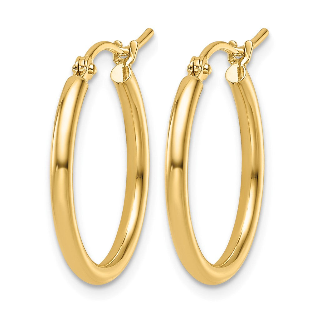 14K Gelbgold 2x20mm Poliert Creolen