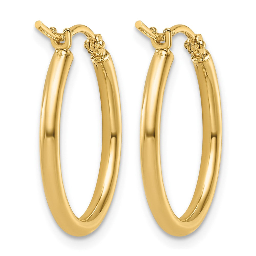 14K Gelbgold 2x20mm Poliert Creolen