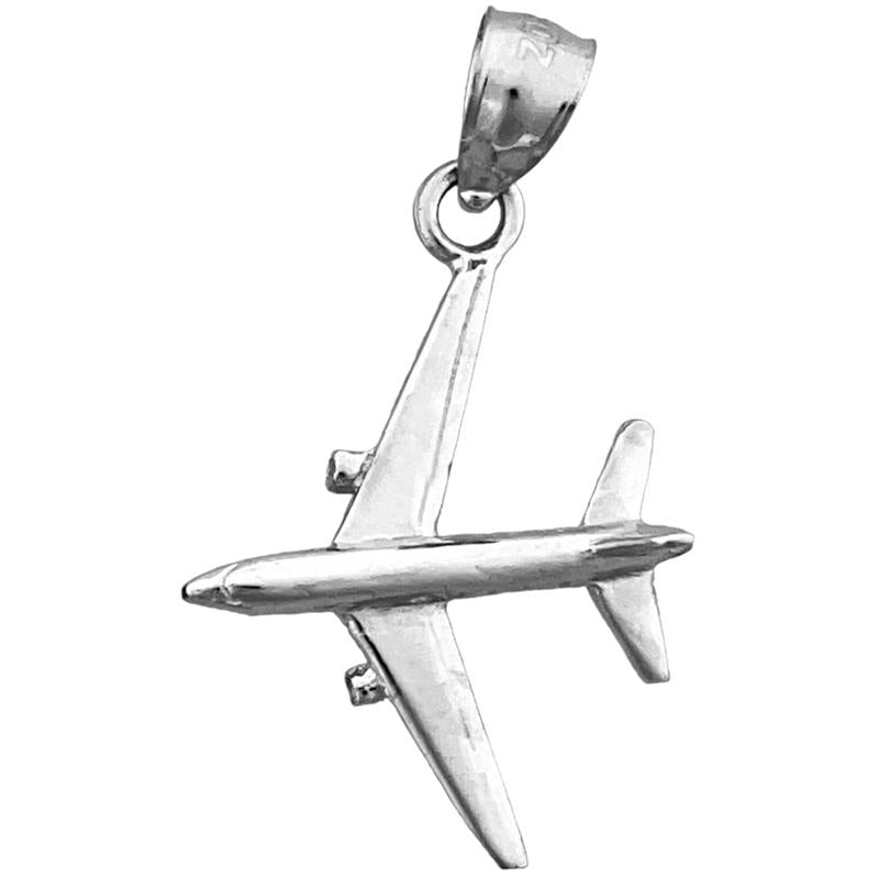 14K Gold Jetliner Flugzeug-Charm